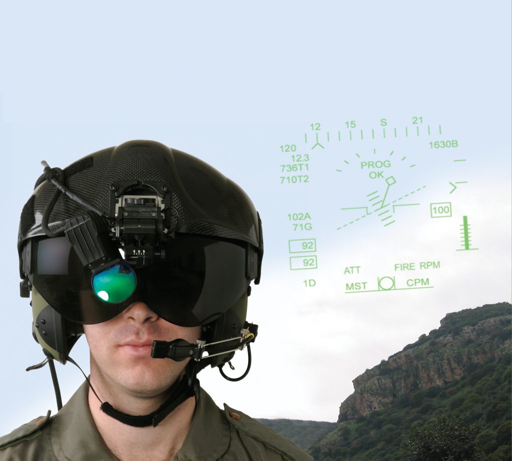 helmet from Elbit systems on the pilot