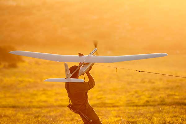 man launches into the sky Skylark-I-LEX