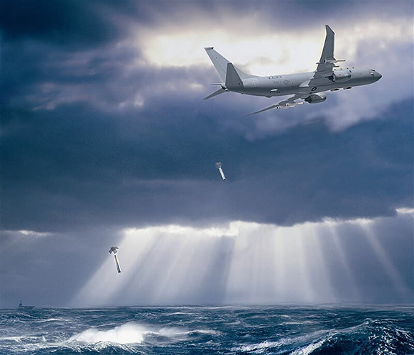 P-8A aircraft Dropping Sonobuoy