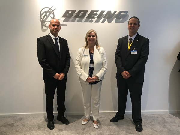 Mr. David Vidan, Elbit Systems – Cyclone GM, Ms. Maria Laine, Boeing Defense, Space and Security VP International Strategic Partnerships and Mr. Eitan Cohen, Elbit Systems – Cyclone VP Strategy and Business Development