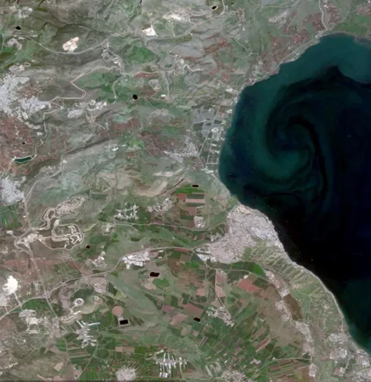 Kinneret imaging from space